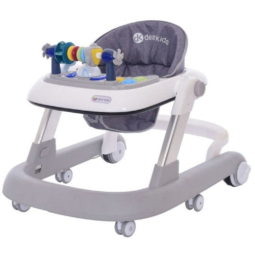 Premergator educational 3 in 1 pentru copii, functie de masuta, premergator si Antemergator Alb/Gri